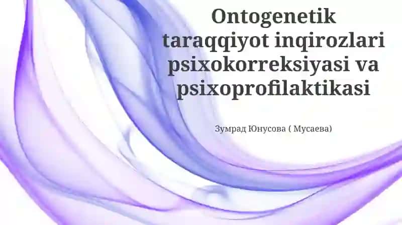 Ontogenetik Rivojlanish Inqirozlariga Umumiy Nazar