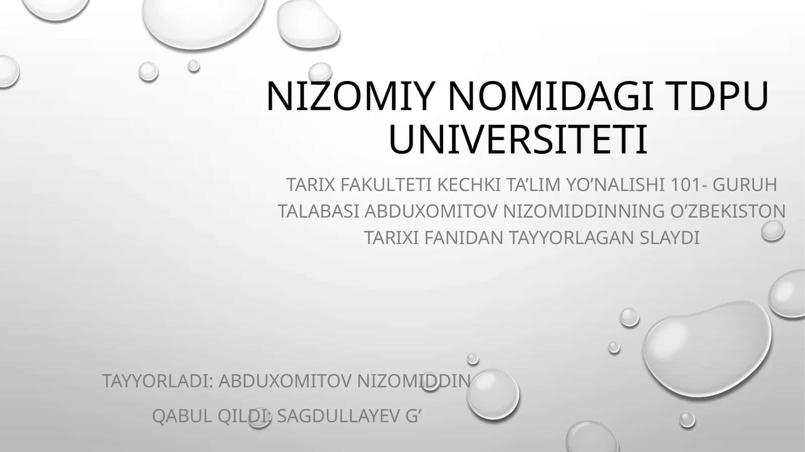 o’zbekiston tarixi fanidan tayyorlaganslaydi 1