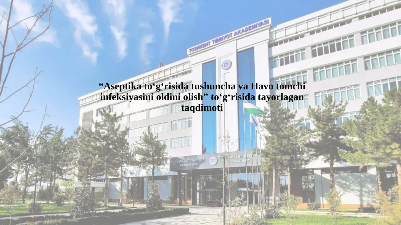 Aseptika va havo tomchi infektsiyalar 1