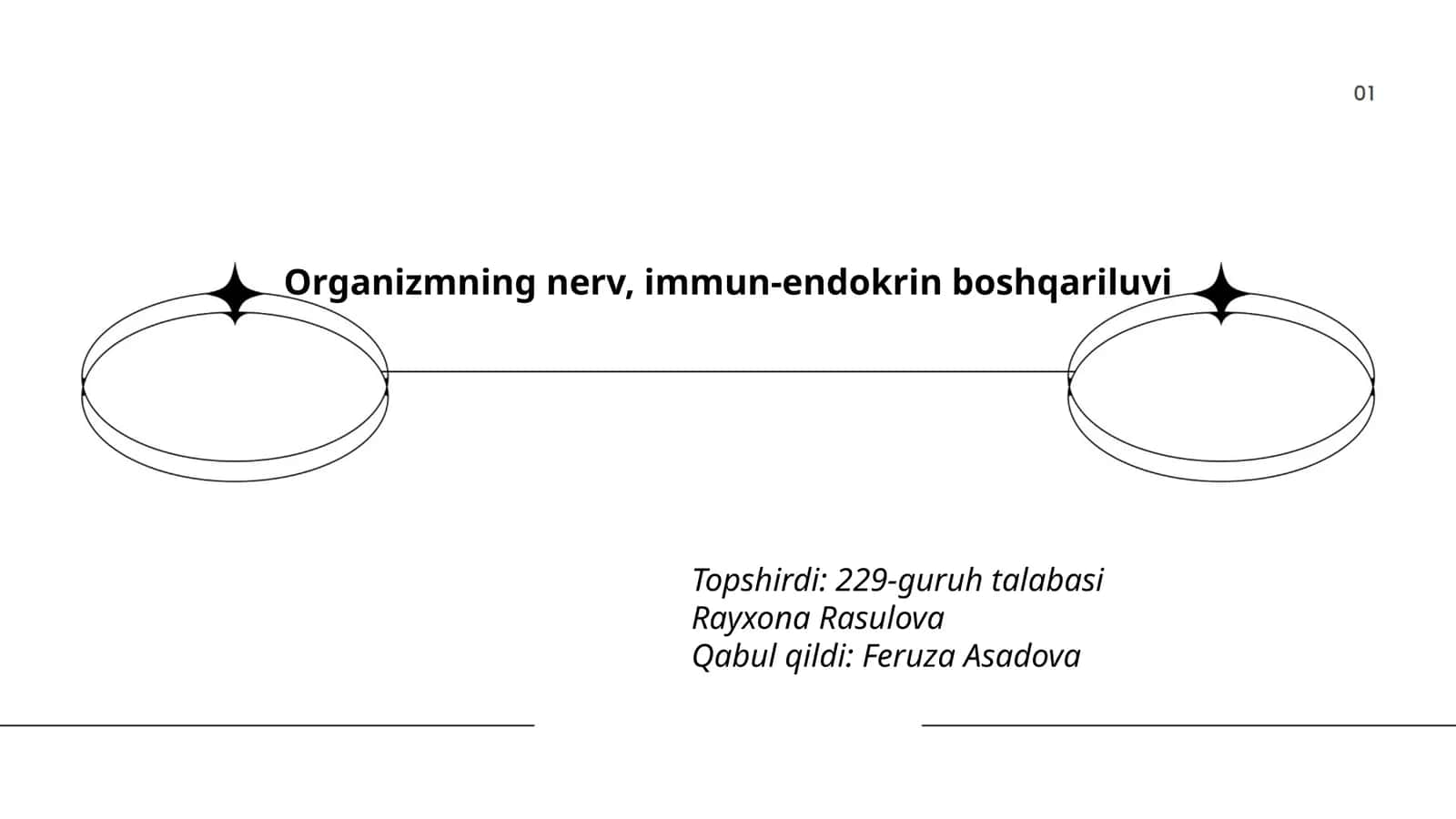 Organizmning nerv, immun-endokrin boshqariluvi 1