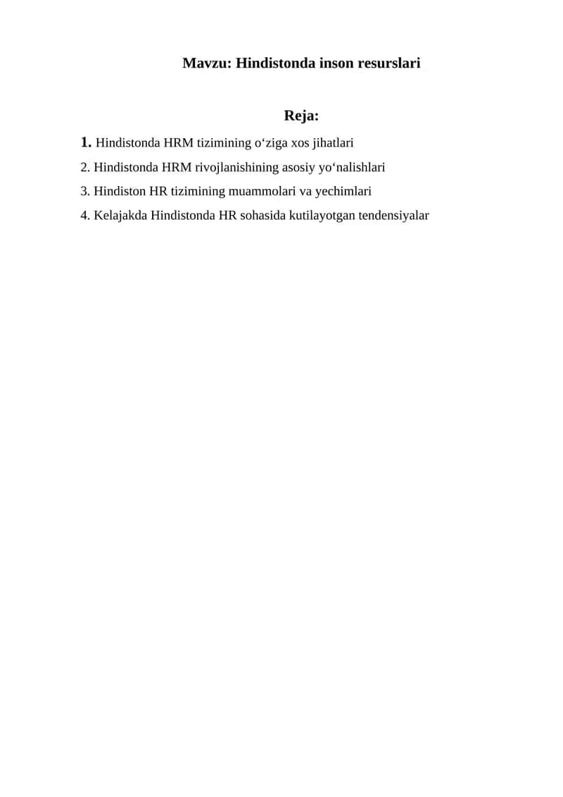 Hindistonda inson resurslari 1