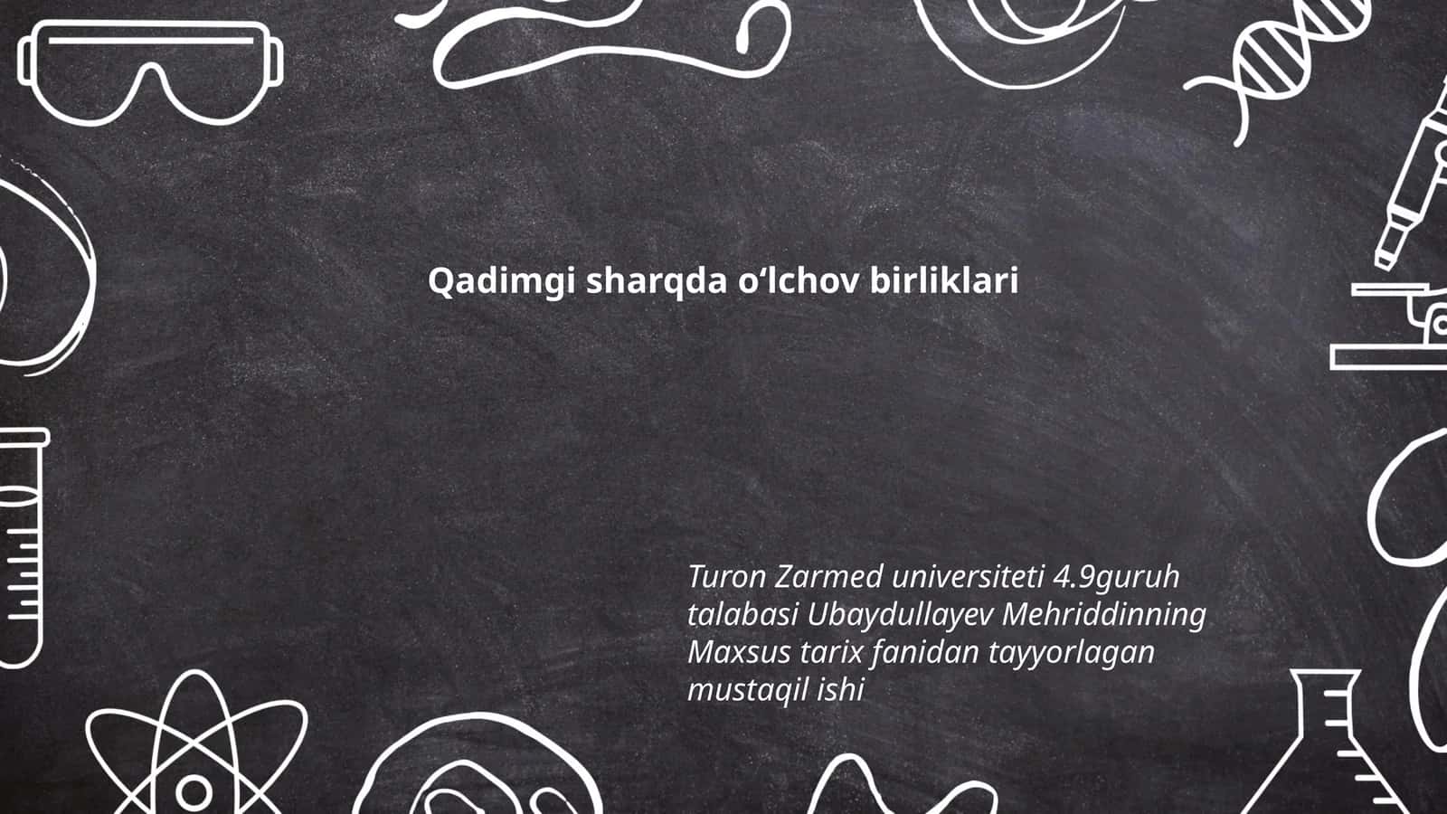 Qadimgi sharqda oʻlchov birliklari 1