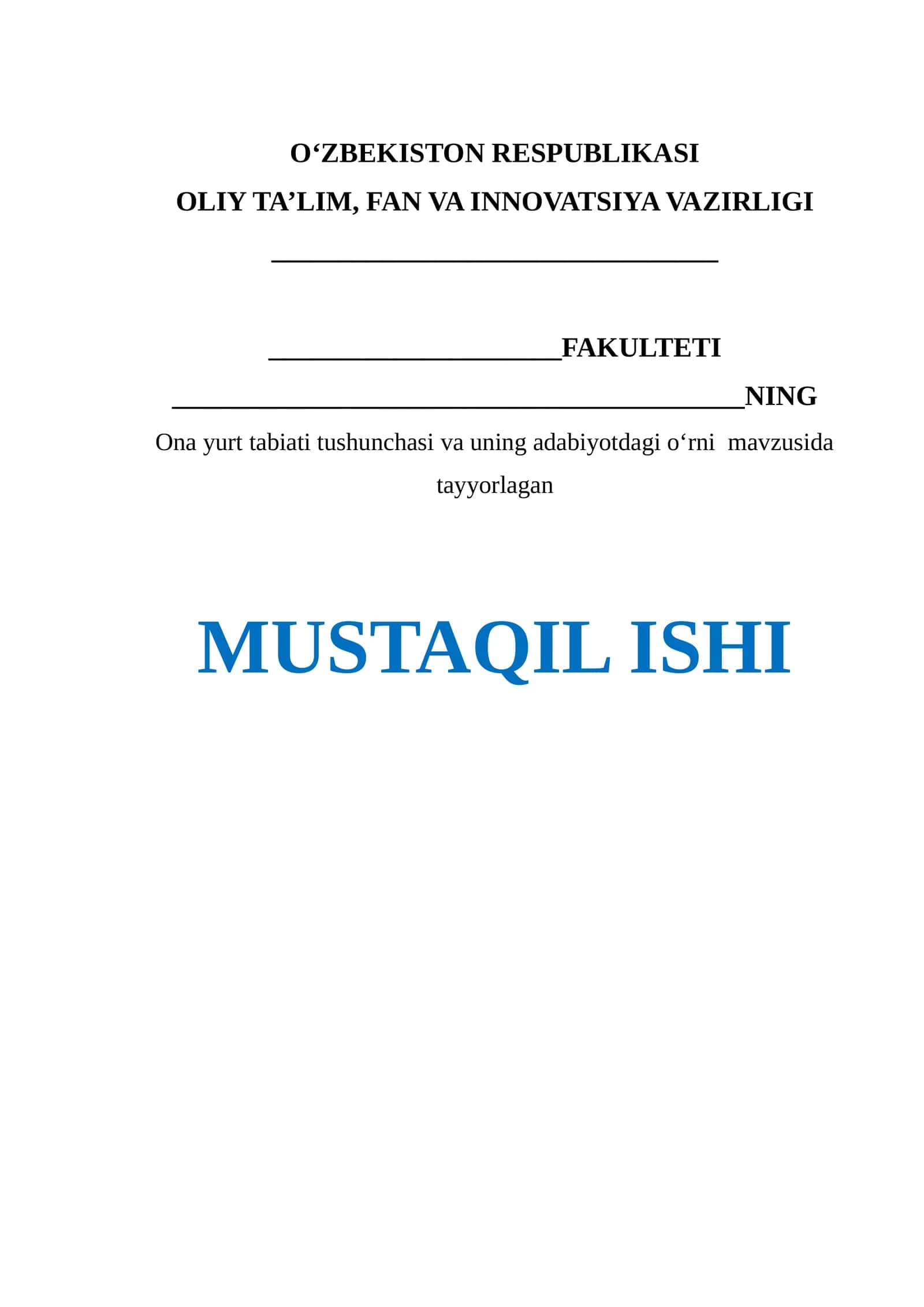 Ona yurt tabiati tushunchasi va uning adabiyotdagi o'rni 1