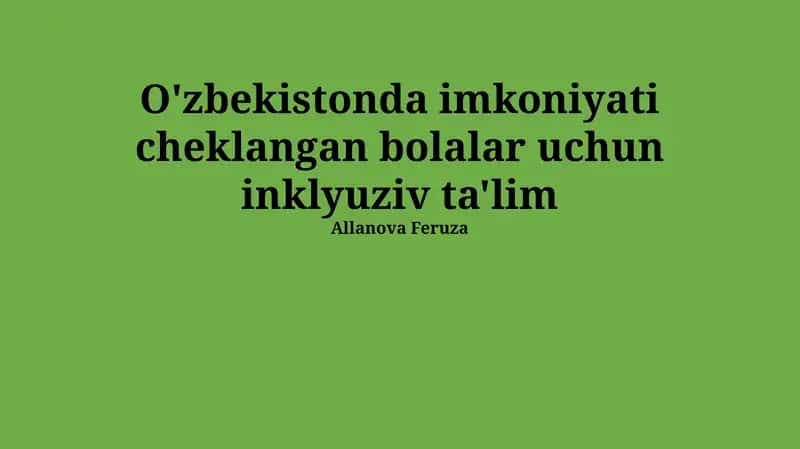 Inklyuziv ta'lim 1