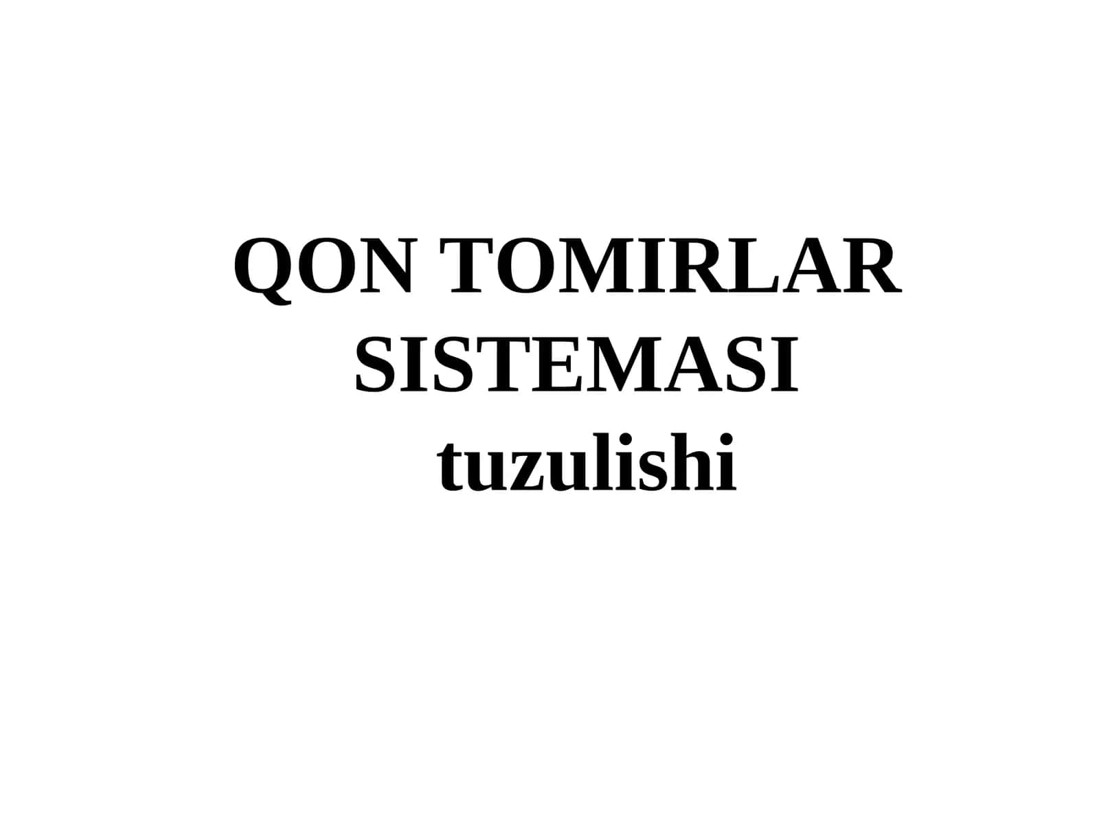 Qon Tomirlar Sistemasi 1