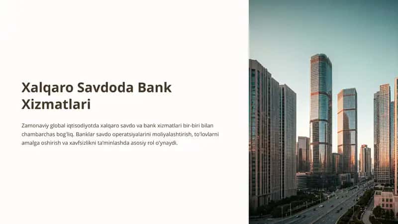 Xalqaro Savdoda BankXizmatlari 1