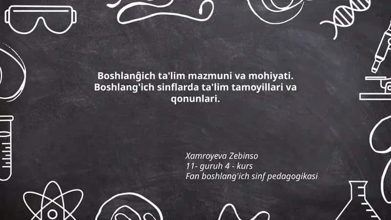 Boshlanĝich ta'lim mazmuni va mohiyati 1