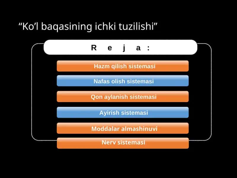 Baqaning ichki tuzilishi 1