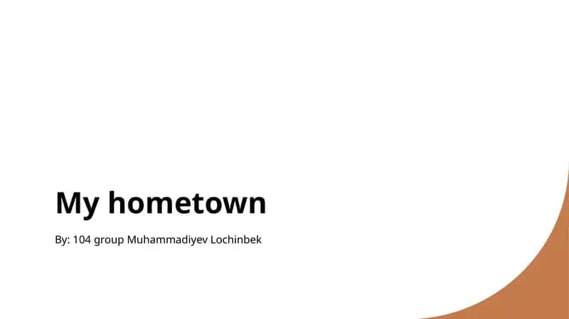 My Hometown 1