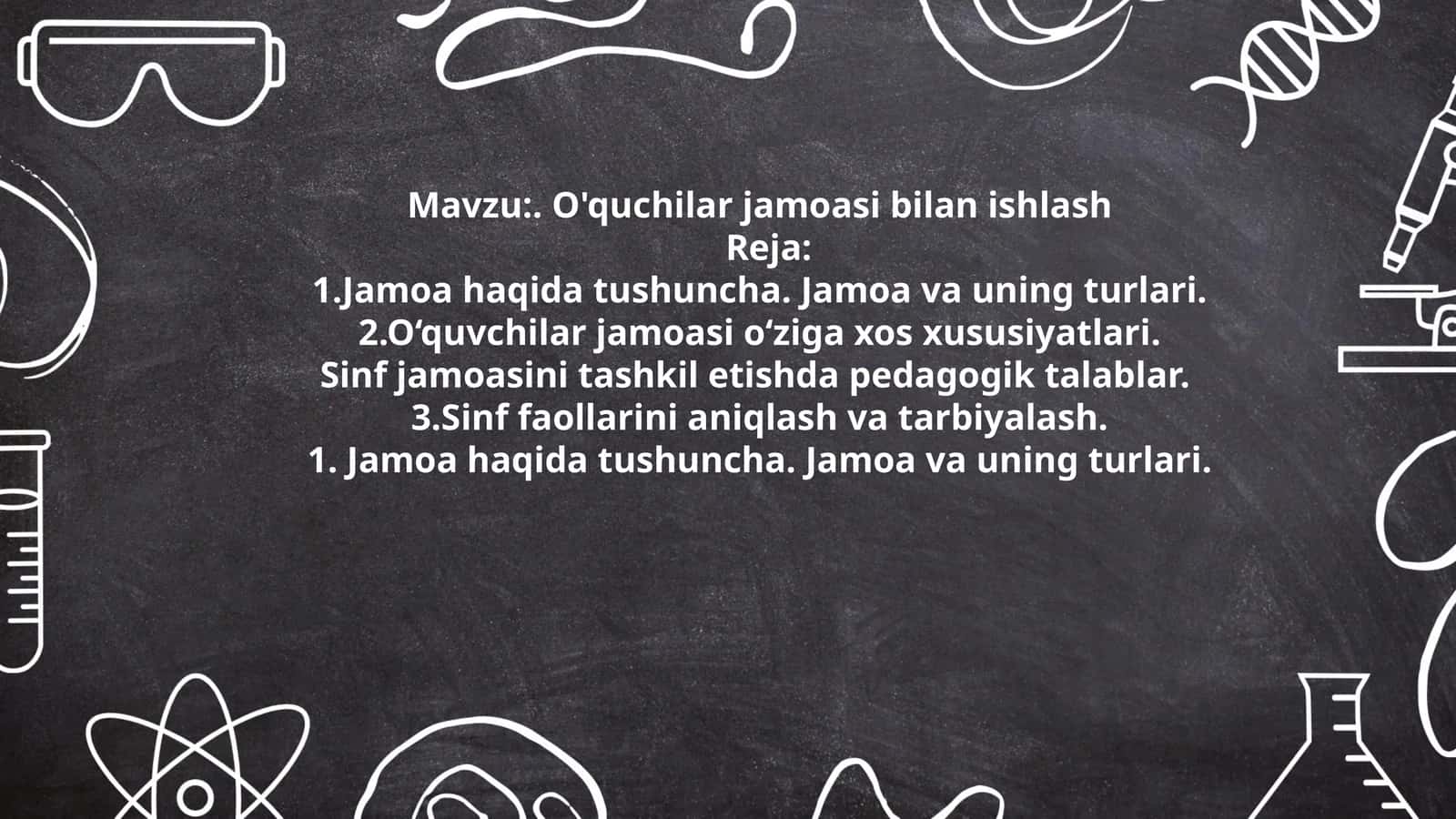 O'quchilar jamoasi bilan ishlash 1