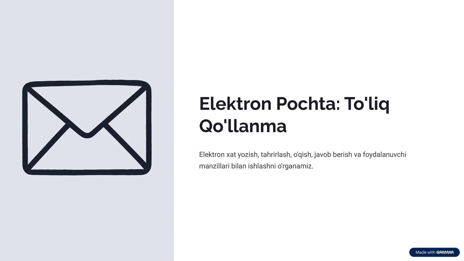 Elektron Pochta: To'liq Qo'llanma 1