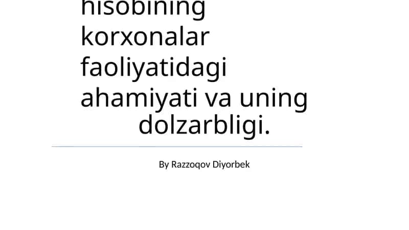 Investitsiyalarni baholash 1