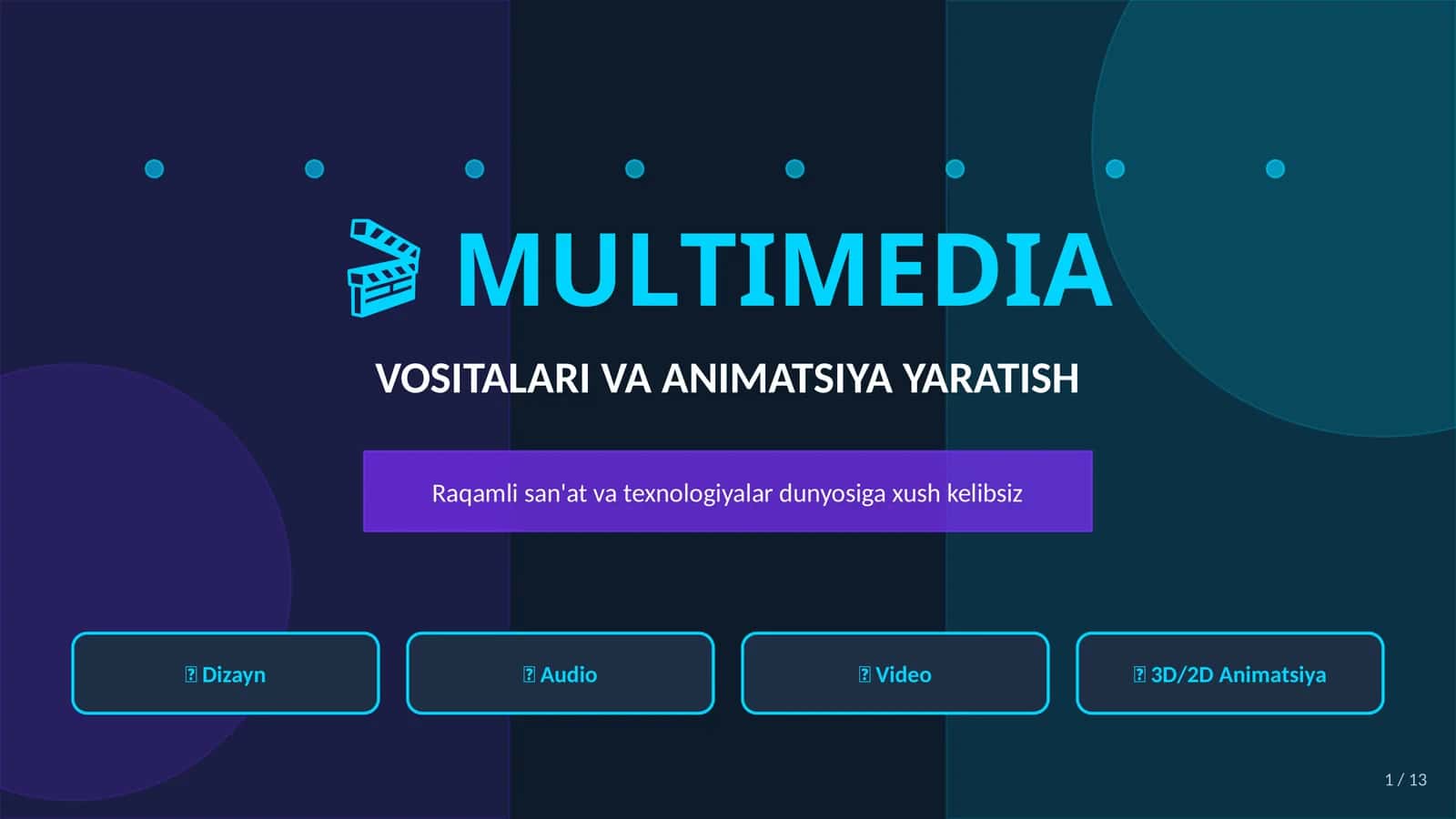 VOSITALARI VA ANIMATSIYA YARATISH 1