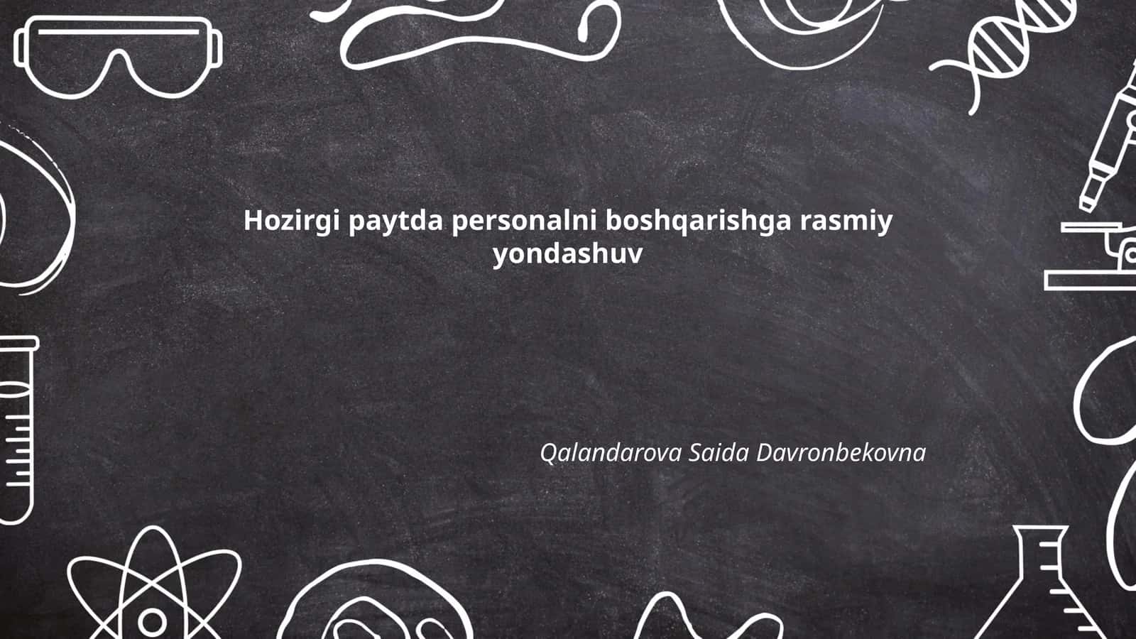 Rasmiy yondashuvda personalni jalb qilish 1