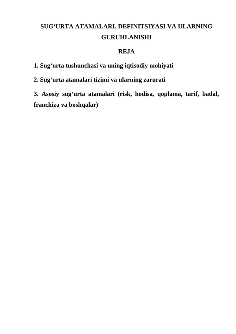 Sug‘urta Atamalari 1