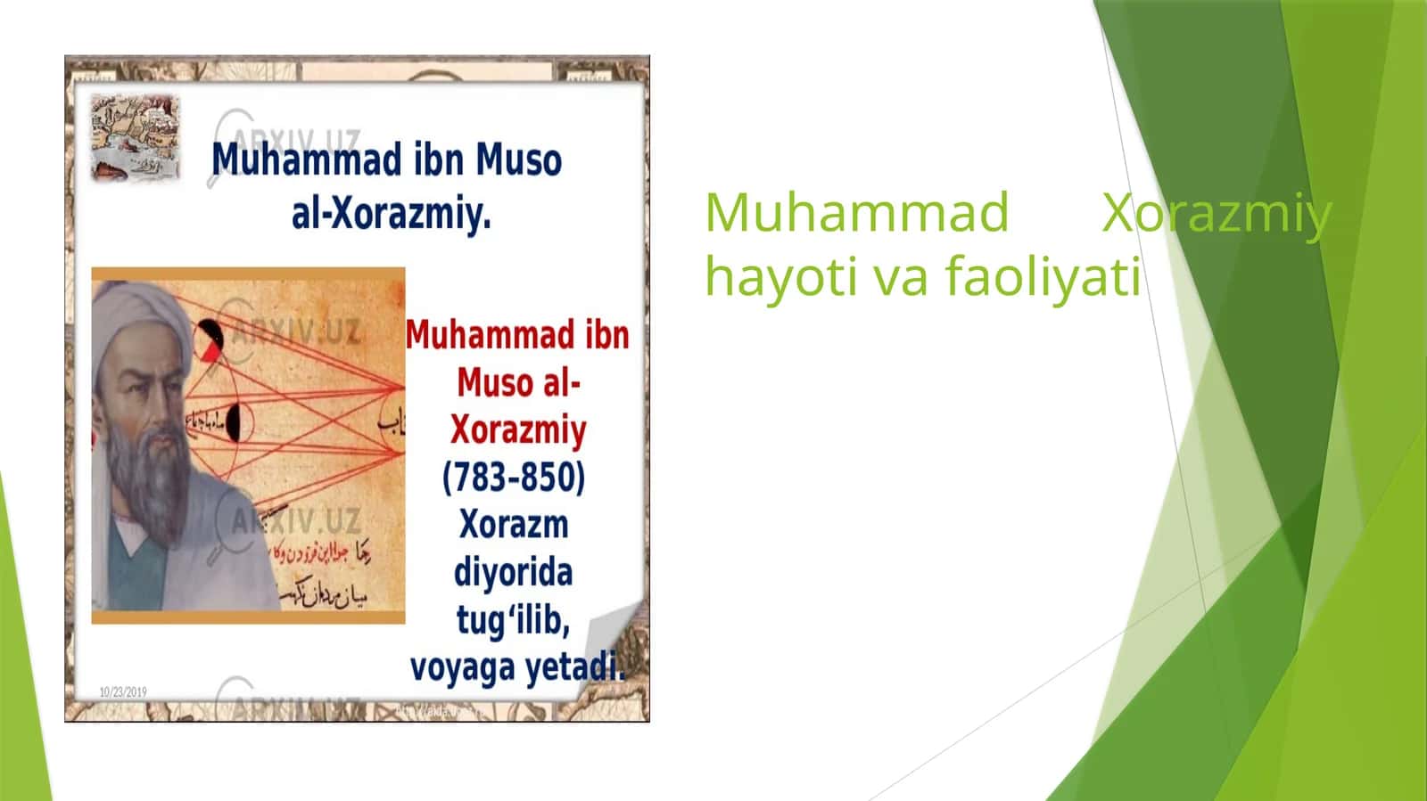 Muhammad Xorazmiy hаyoti va faoliyati 1