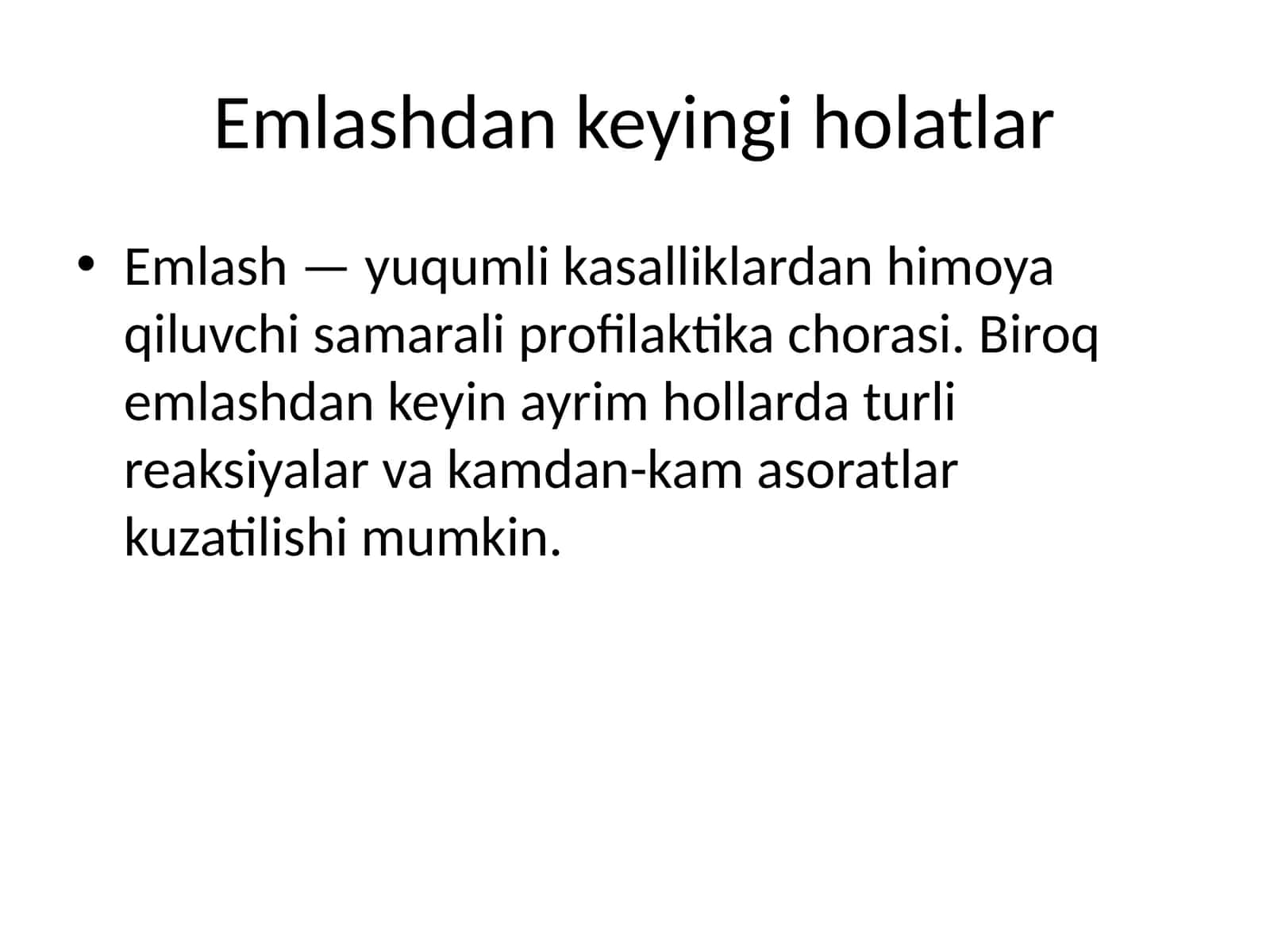 Emlashdan keyingi holatlar 1