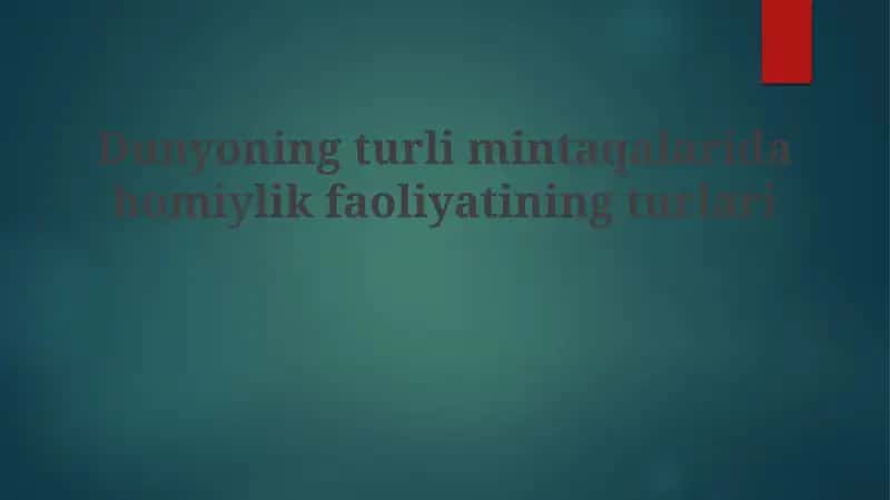 Homiylik Faoliyati 1