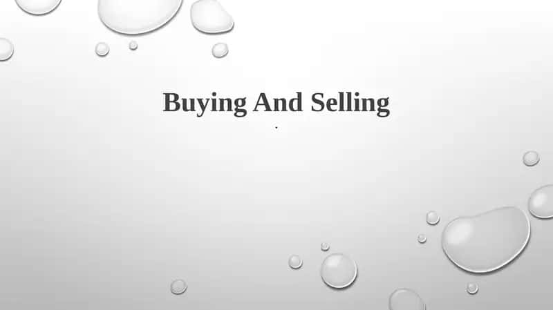 Key Principles of Buying and Selling 1