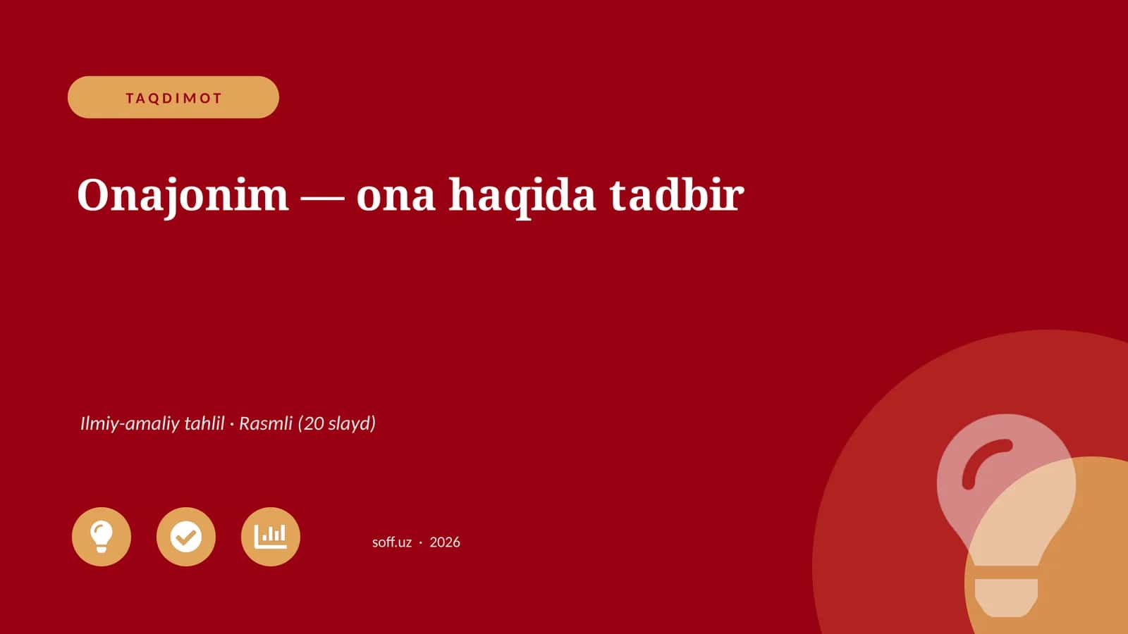Onajonim — ona haqida tadbir 1
