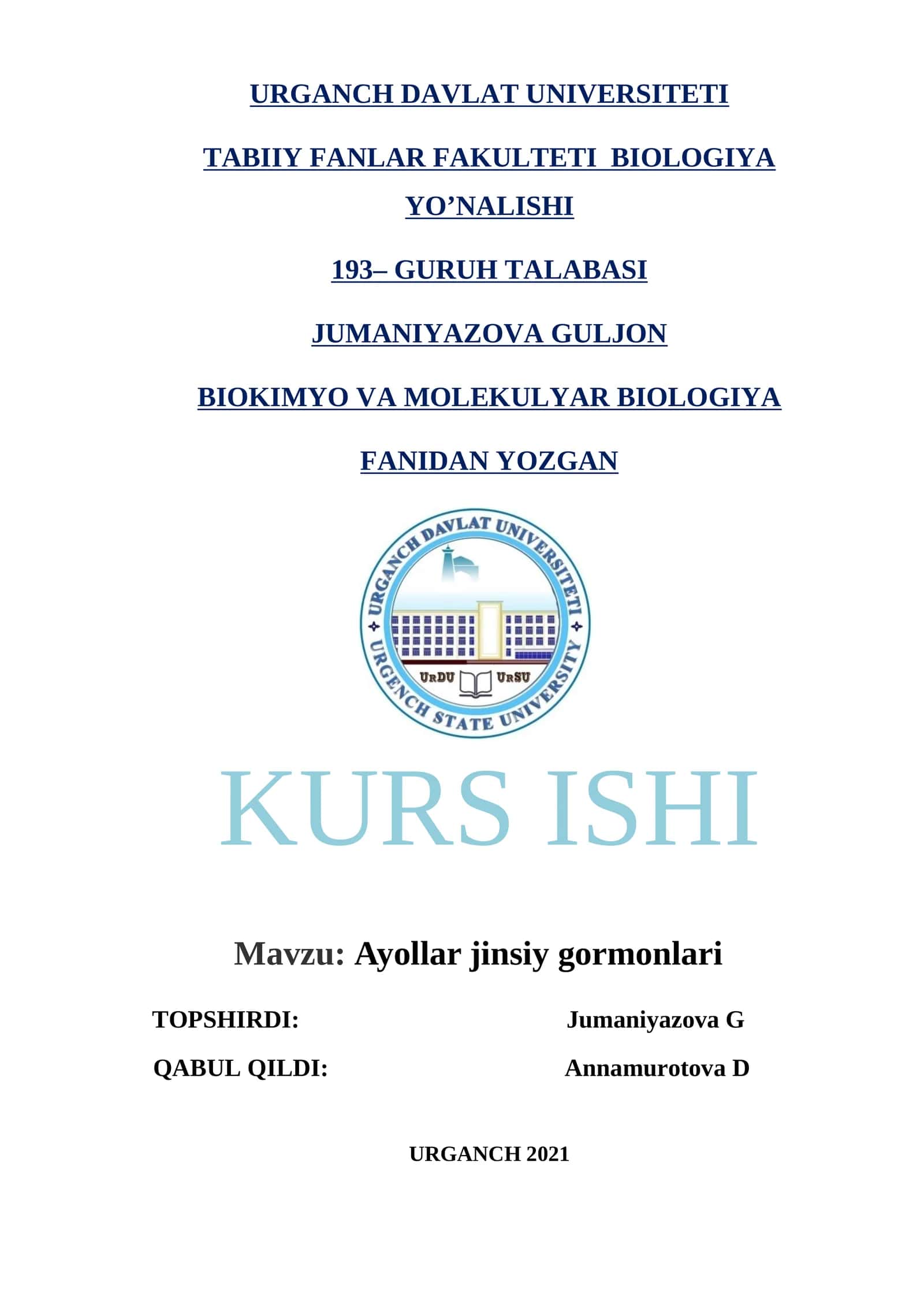 Ayollar jinsiy gormonlari 1