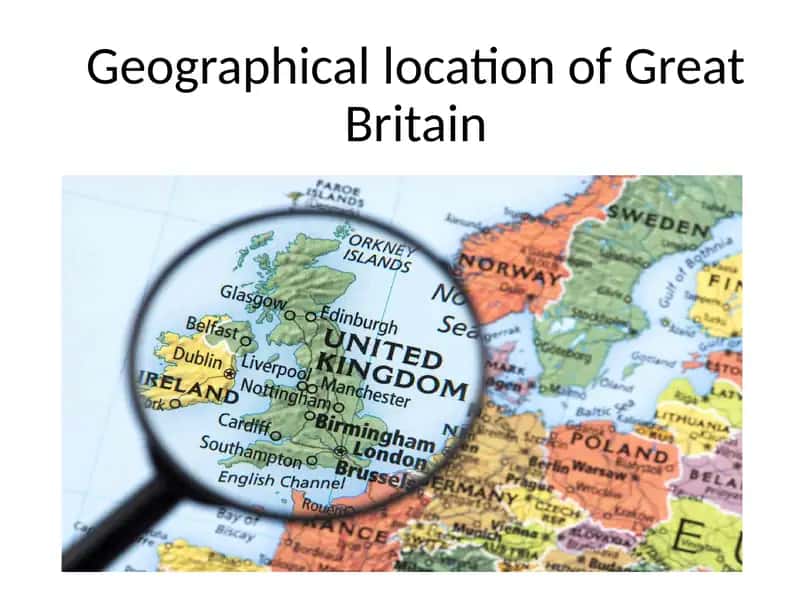Geographical location of Great Britain 1