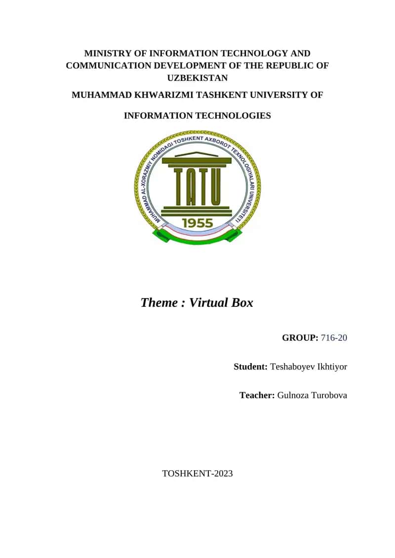 Virtual Box 1