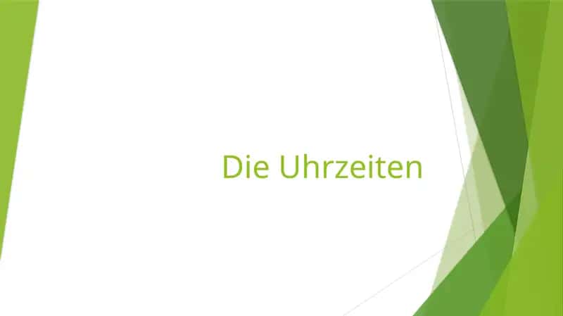 DieUhrzeiten 1
