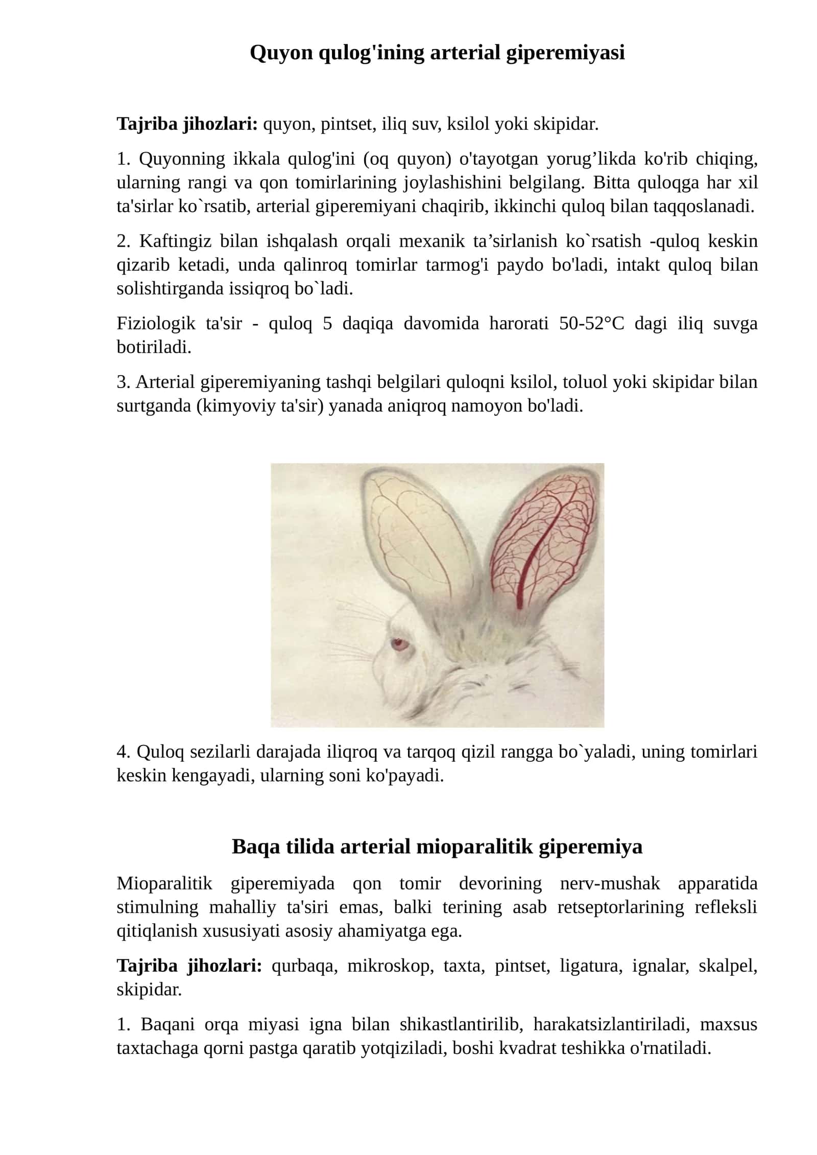 Quyon qulog'ining arterial giperemiyasi 1