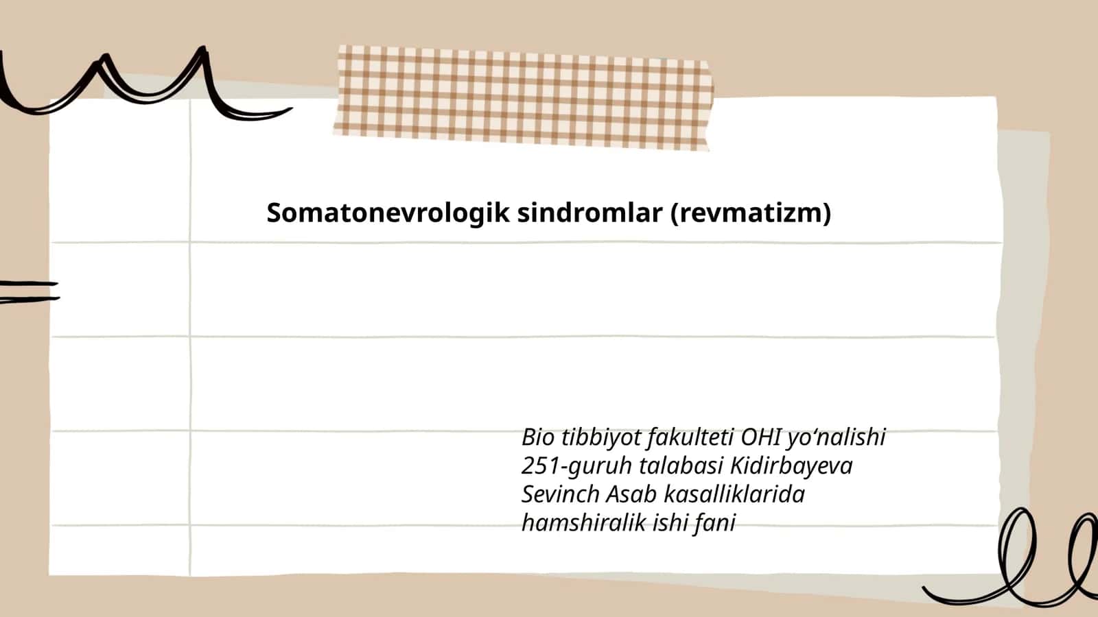 Somatonevrologik sindromlar (revmatizm) 1