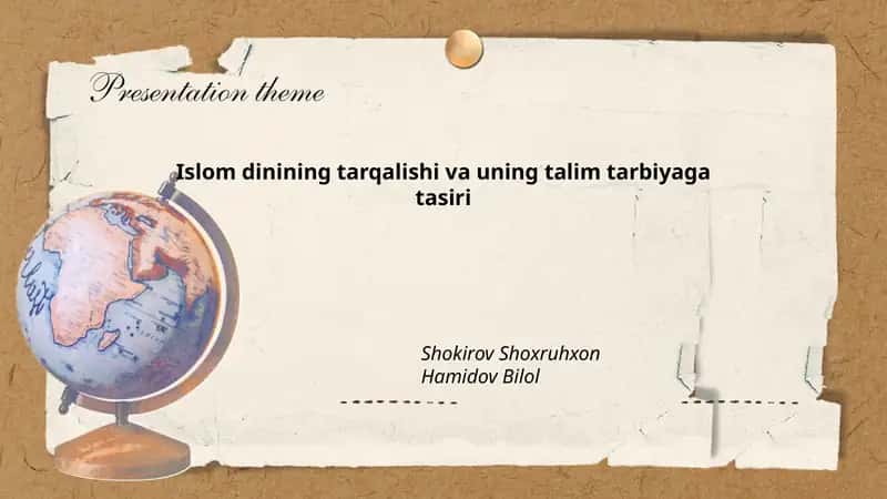 Islom dinining tarqalishi va uning talim tarbiyaga tasiri 1