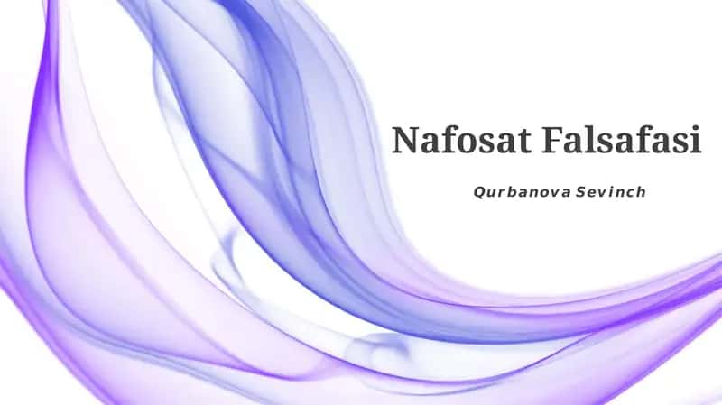 Nafosat Falsafasi 1