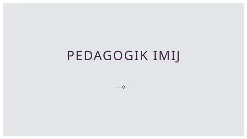 Pedagogik imij 1