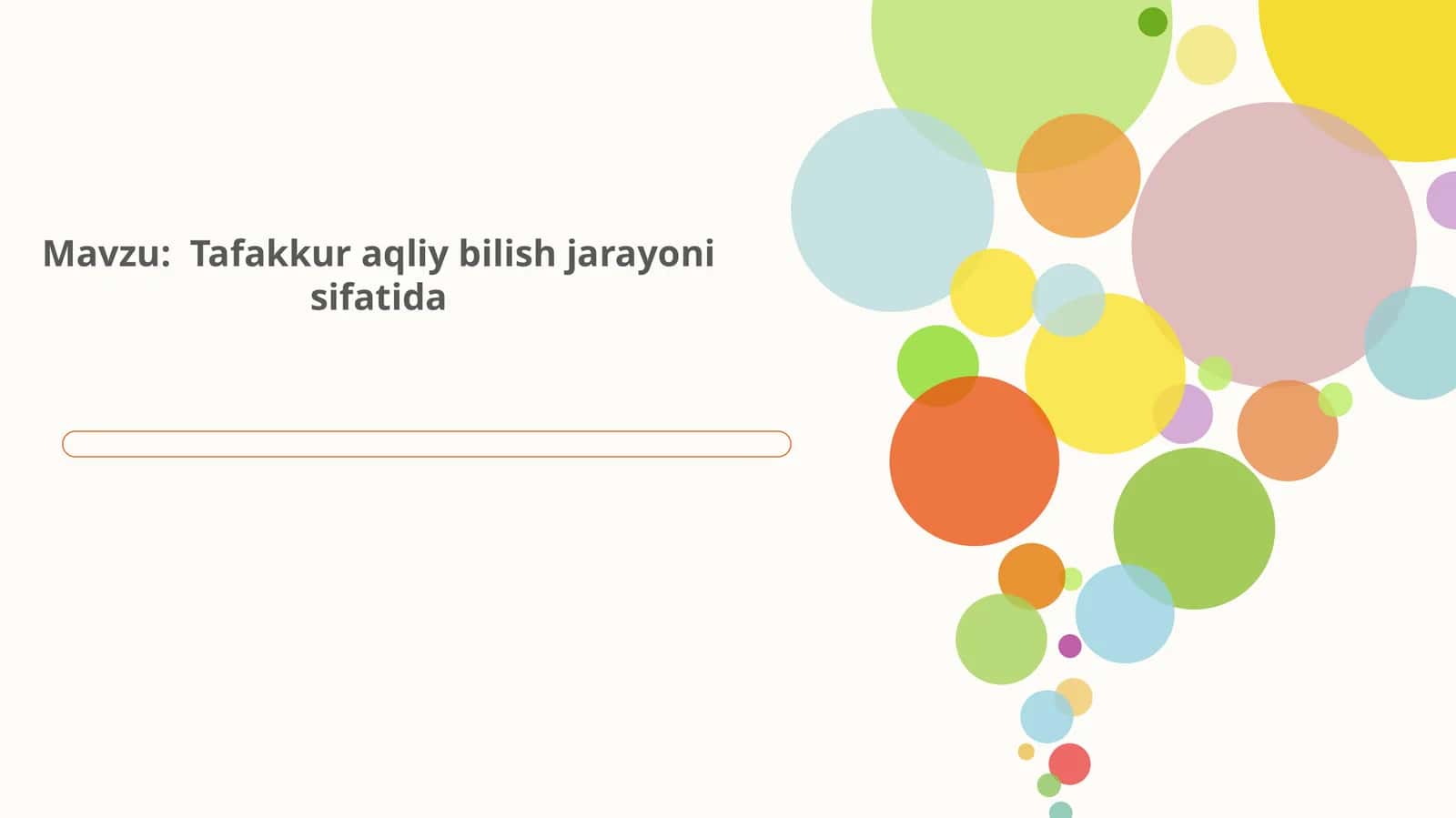 Tafakkur aqliy bilish jarayoni sifatida 1