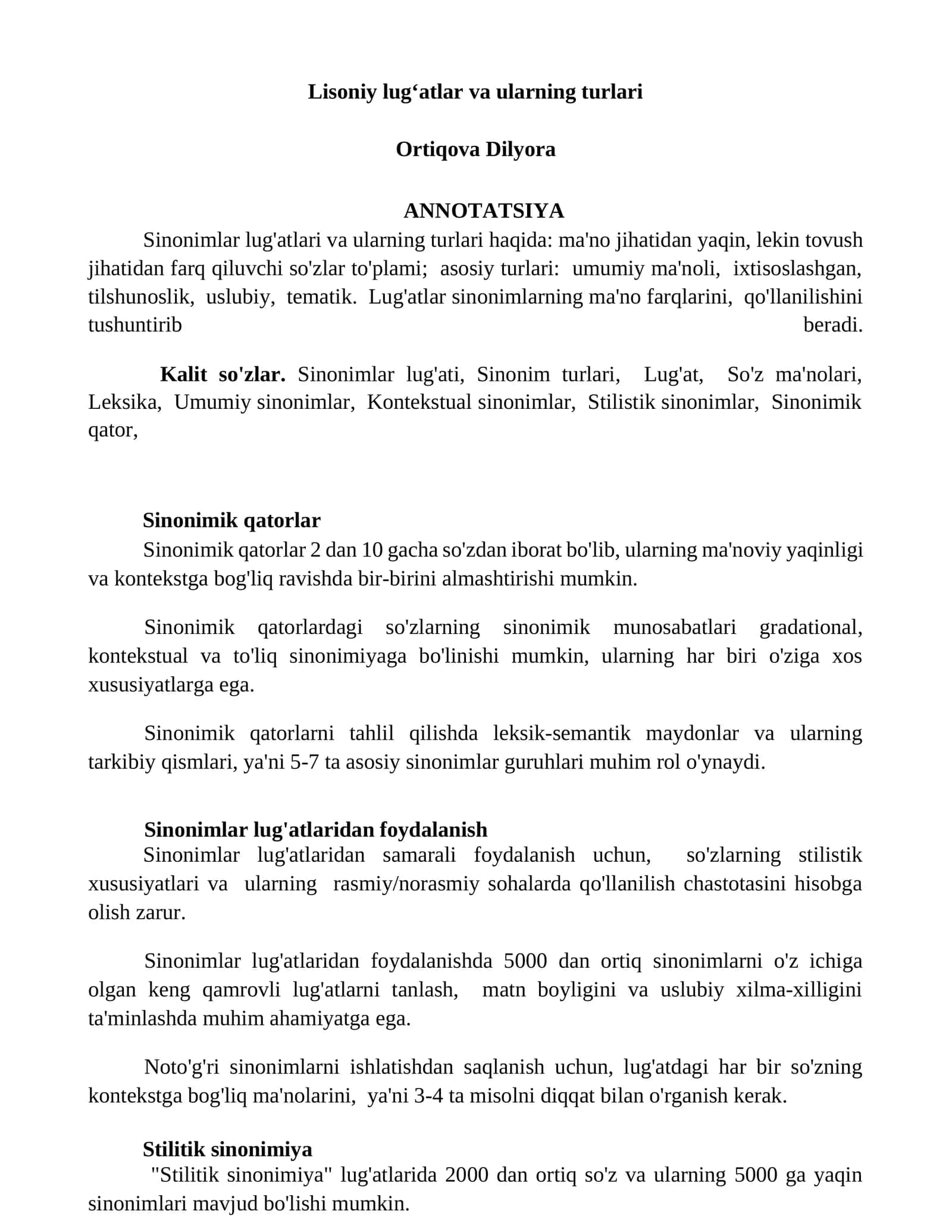 Lisoniy lugʻatlar va ularning turlari 1