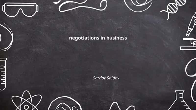 Negotiations in Business 1