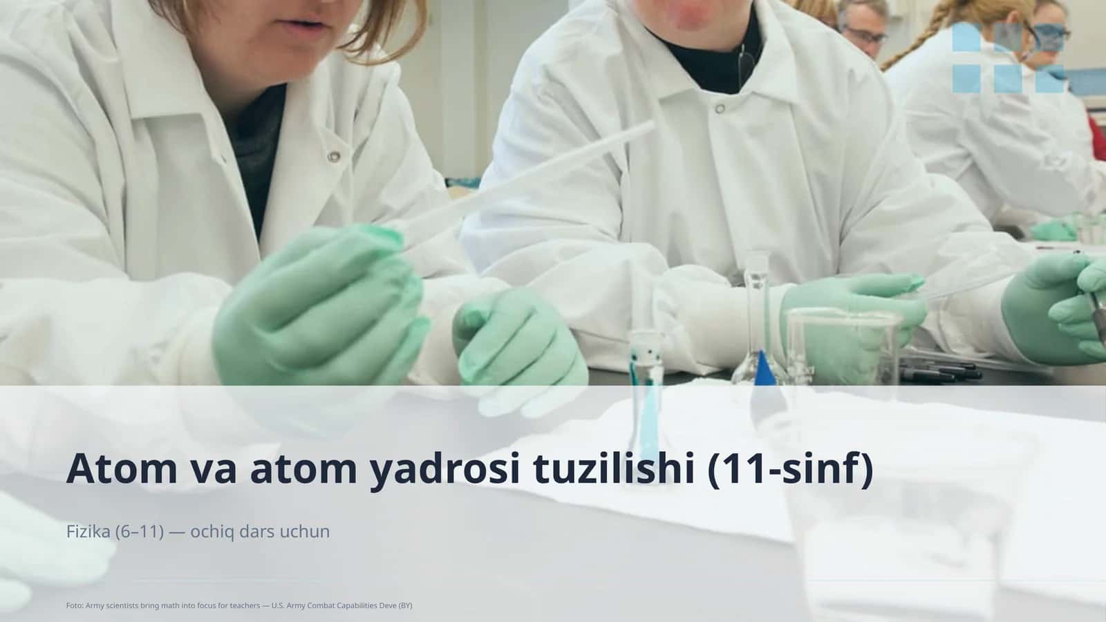 Atom va atom yadrosi tuzilishi (11-sinf) 1