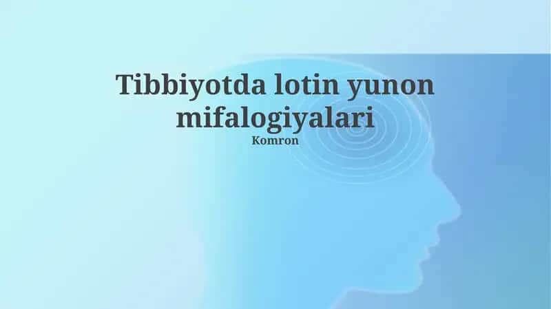 Tibbiyotda lotin yunon mifalogiyalari 1