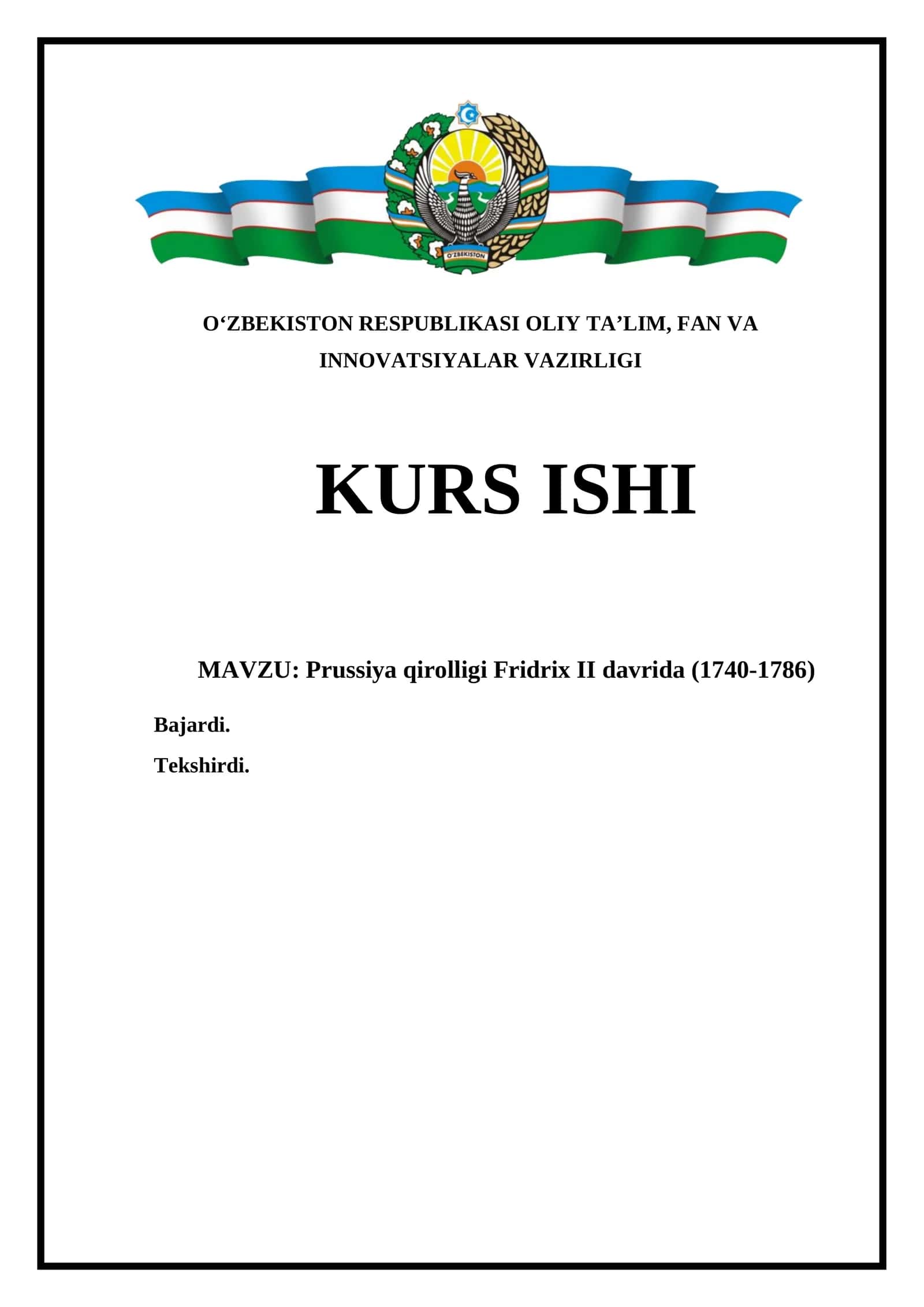 Prussiya qirolligi Fridrix II davrida (1740-1786) 1