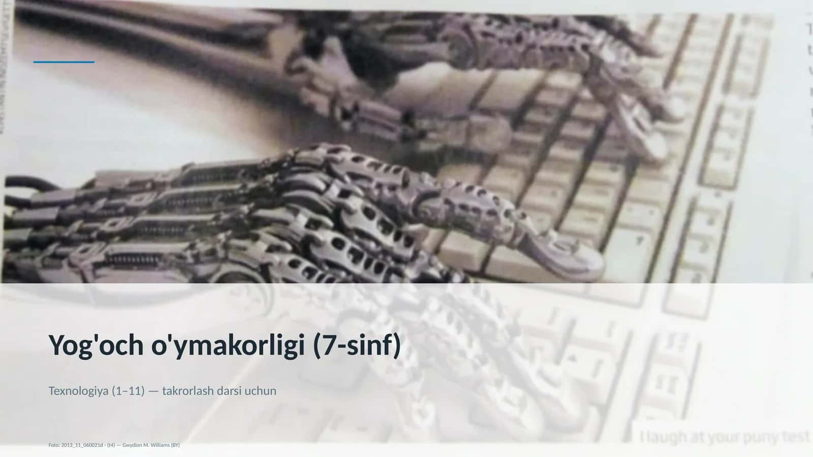 Yog'och o'ymakorligi (7-sinf) 1