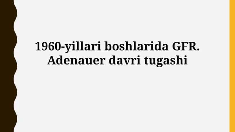 Adenauer Davri Oxiri 1