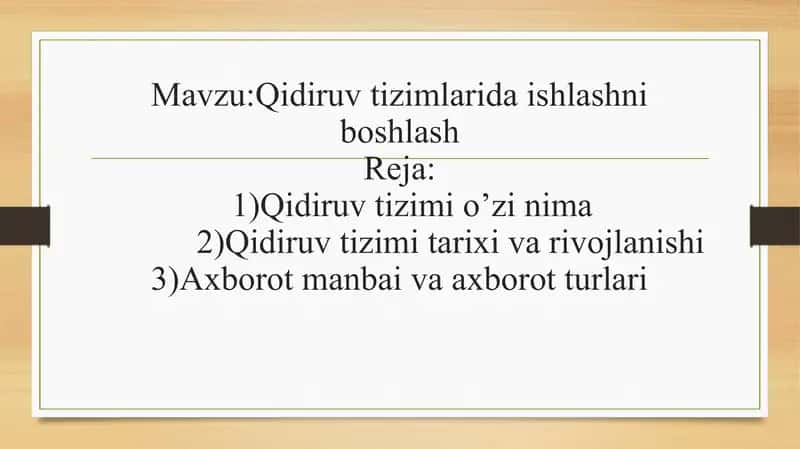 Qidiruv tizimlarida ishlashni boshlash 1