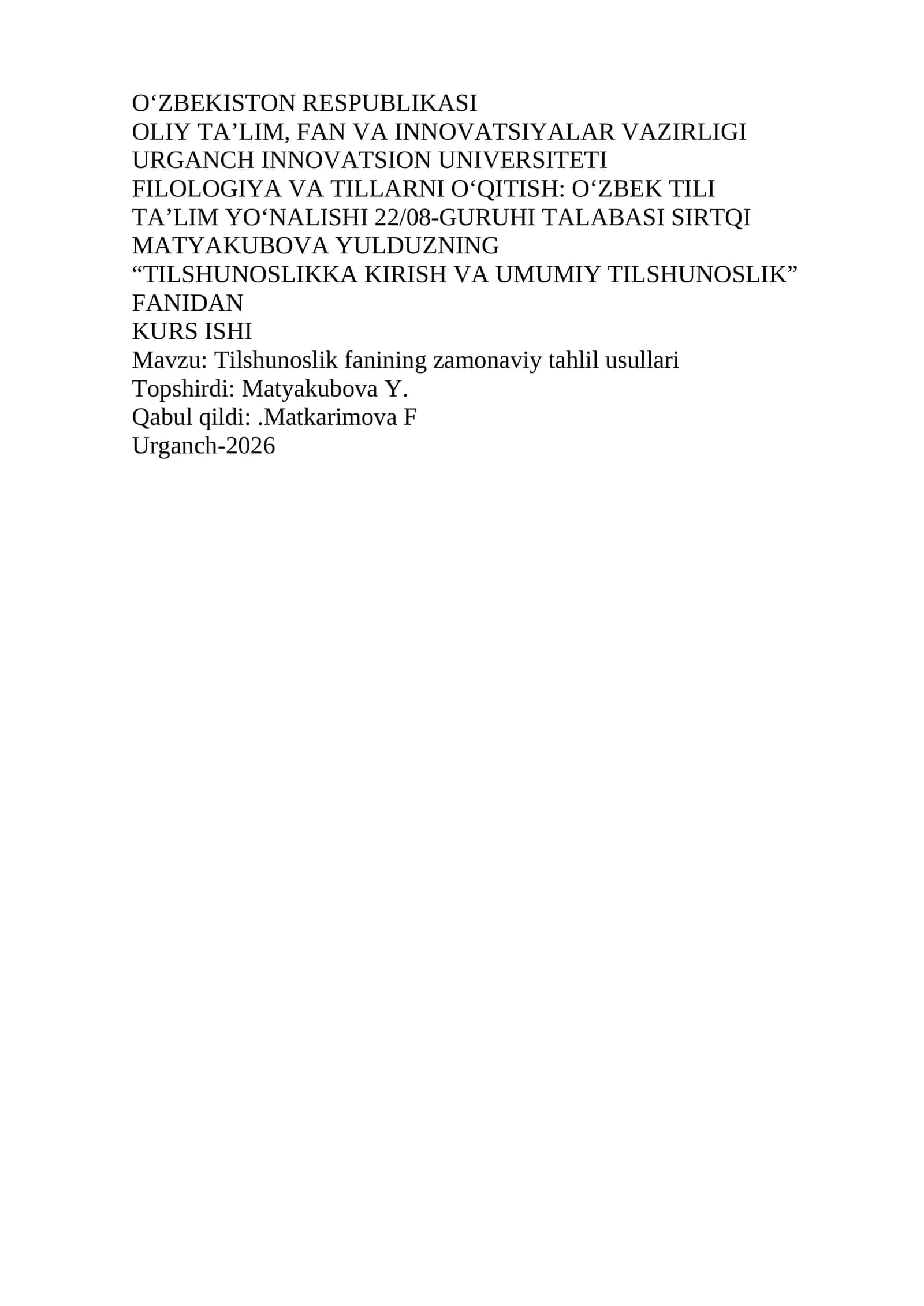Tilshunoslik fanining zamonaviy tahlil usullari 1
