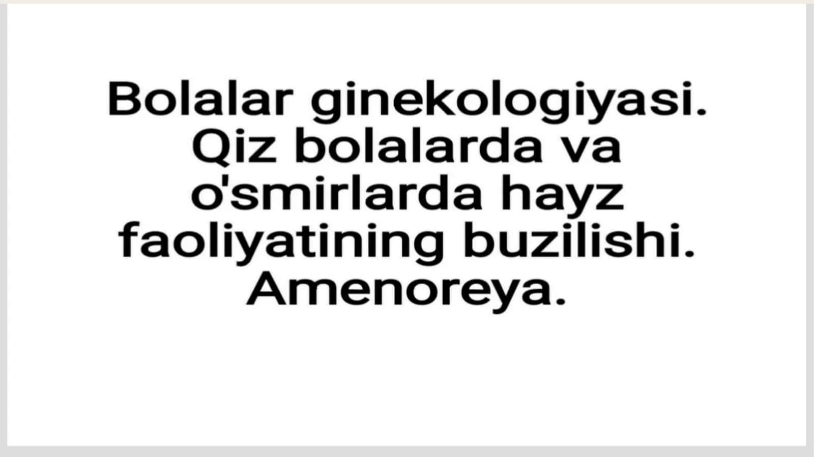 Bolalar ginekologiyasi 1