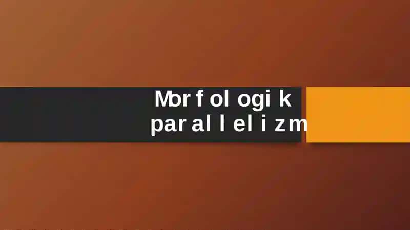 Morfologikparallelizm