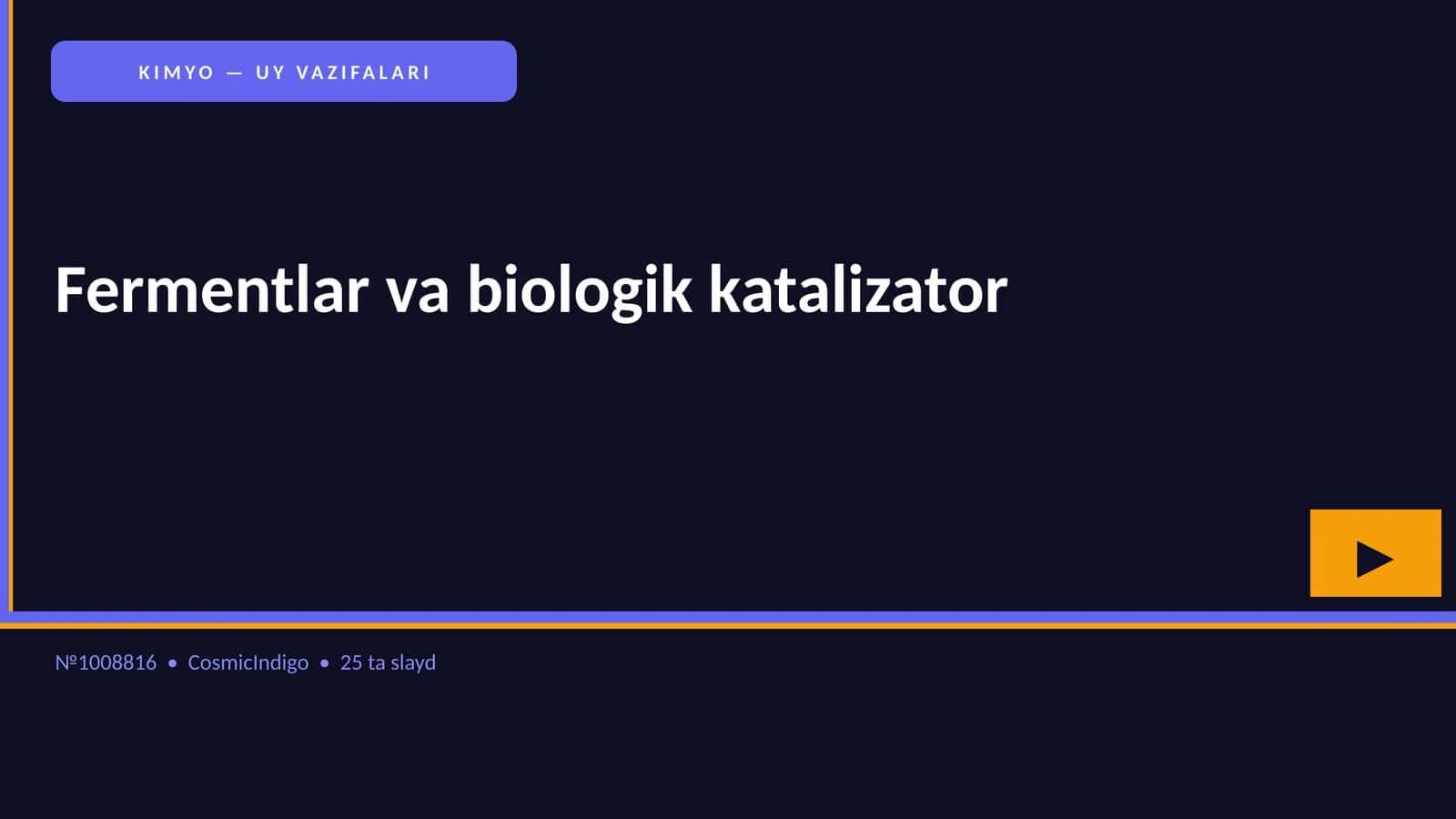 Fermentlar va biologik katalizator 1