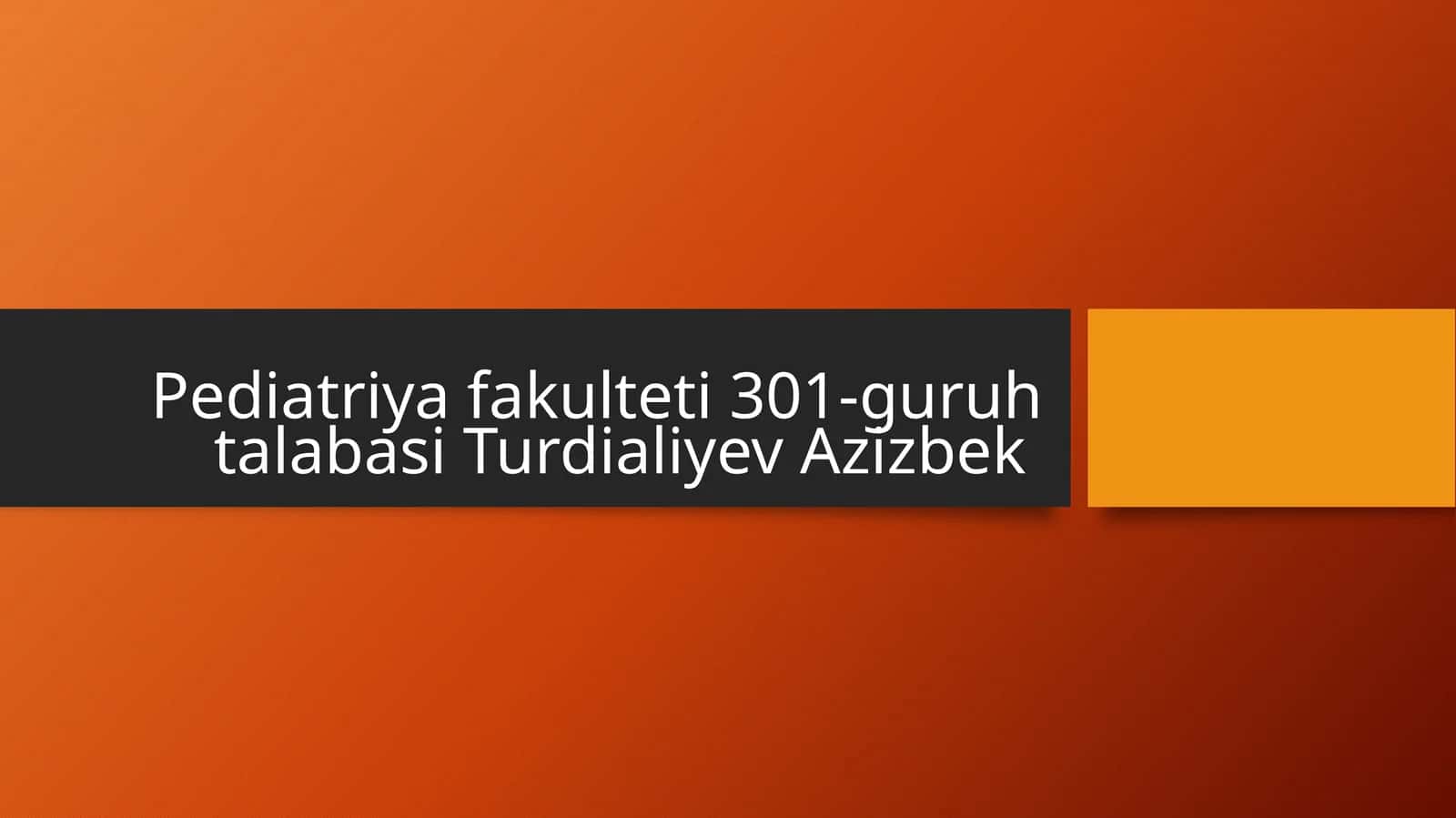 Obliteratsiyalovchi Tomir Kasalliklari 1