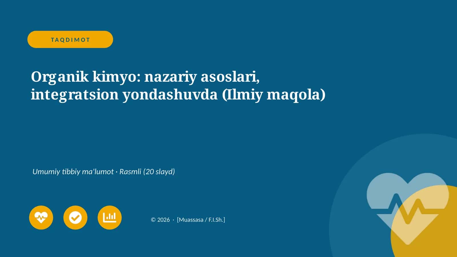 Organik kimyo: nazariy asoslari, integratsion yondashuvda (Ilmiy maqola) 1