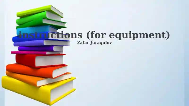 Clear Equipment Instructions