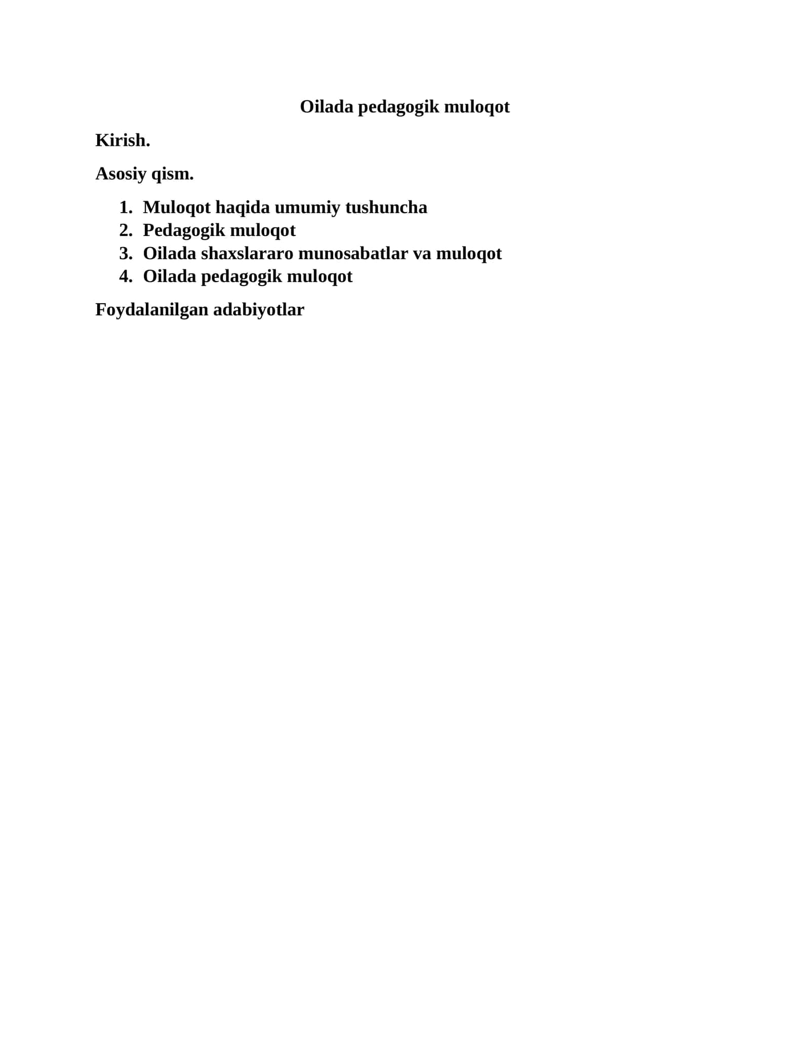 Oilada pedagogik muloqot 1